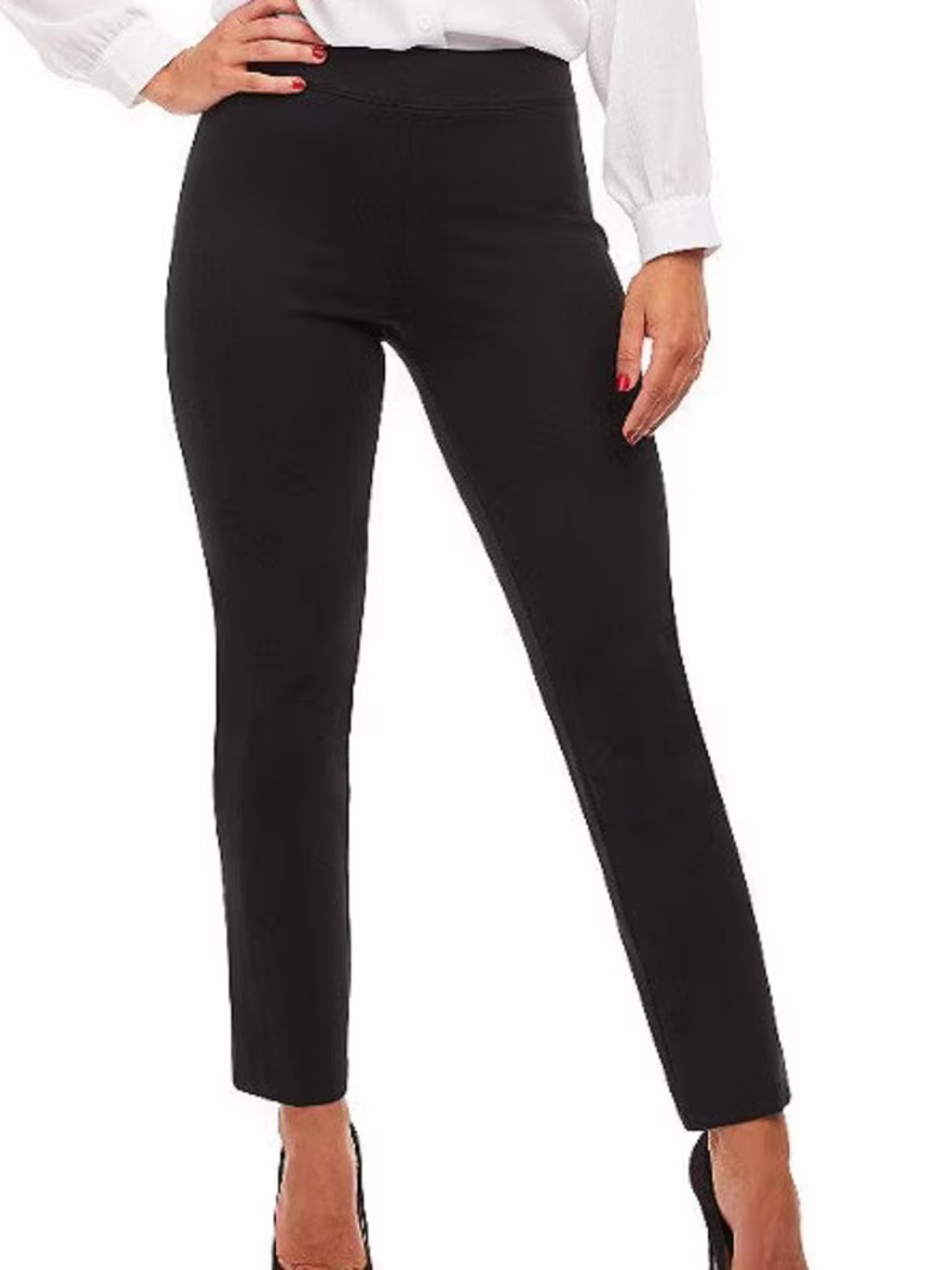 SPANX Black Skinny Ponte Leggings with High Waist